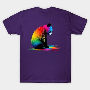 Lonely Colorful Panda T-Shirt